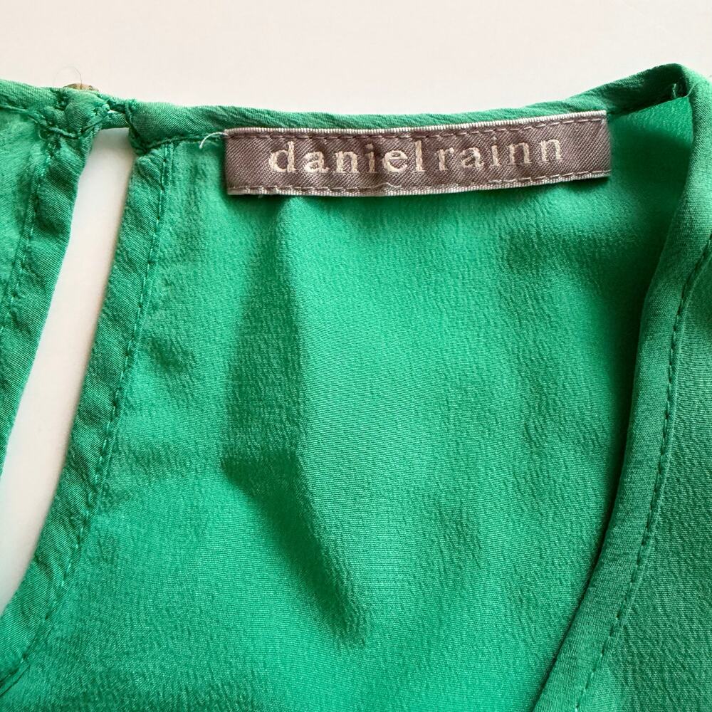 Daniel Rainn Green Silk Cap Sleeve Blouse - Size Unknown - Picture 4 of 7